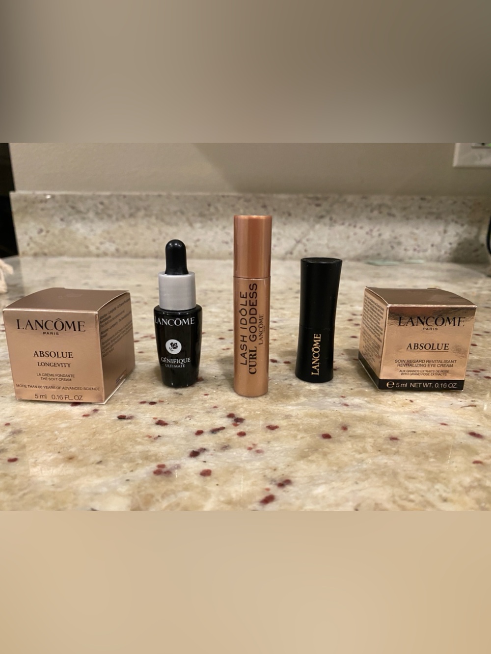 Lancôme skincare & makeup travel size products. $12 each